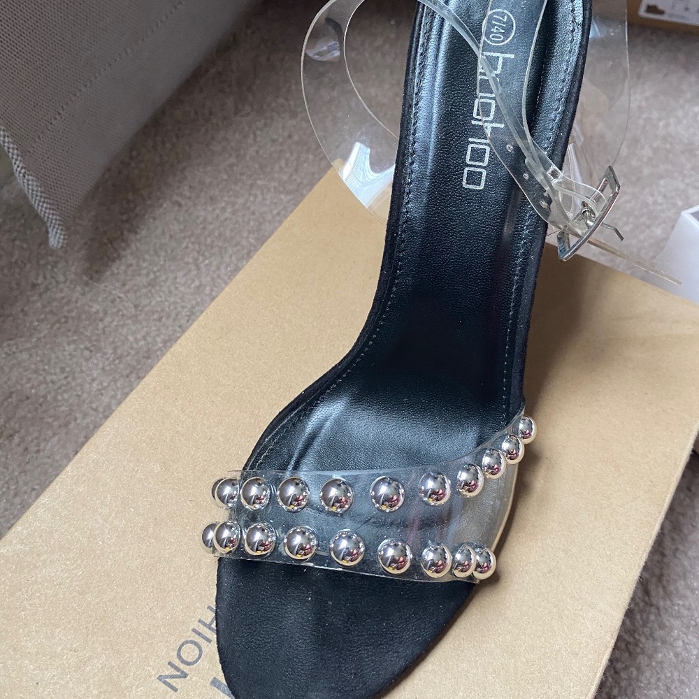 Boo hoo clear strappy sandals